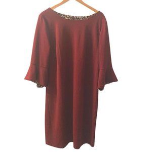 Liz Claiborne Sheath Dress w/ Bell Sleeves - Size 18